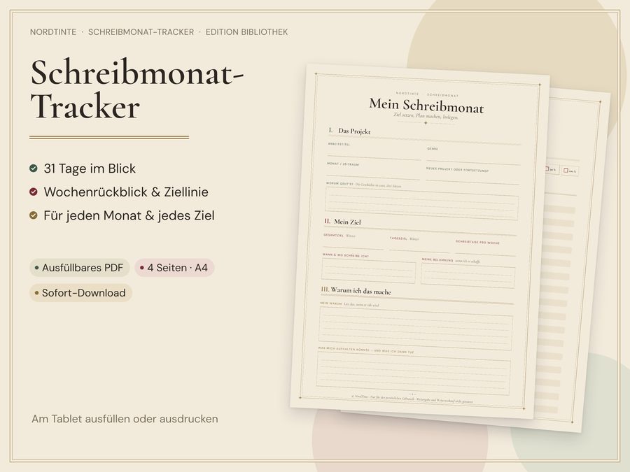 Vorschau Schreibmonat-Tracker